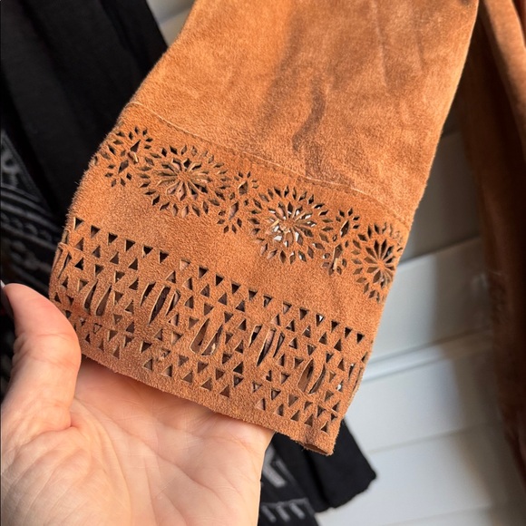 Johnny Was Cognac Suede Jacket with Fringe - Picture 6 of 8